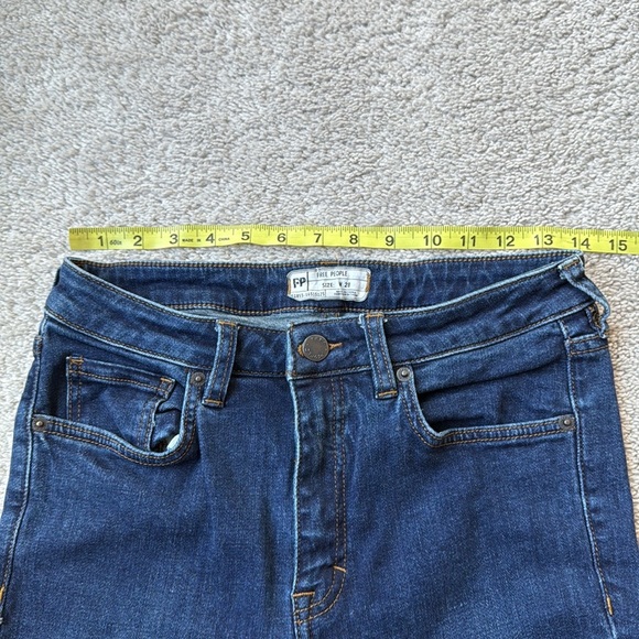 Free People High-Rise Flare Jeans | Size 28 | Dark Wash - Picture 7 of 7